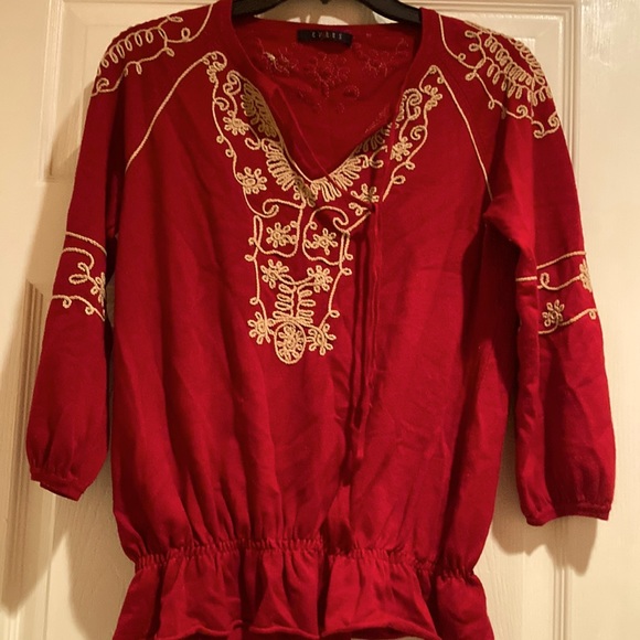 Cyrus Sweaters - Red fitted dress sweater